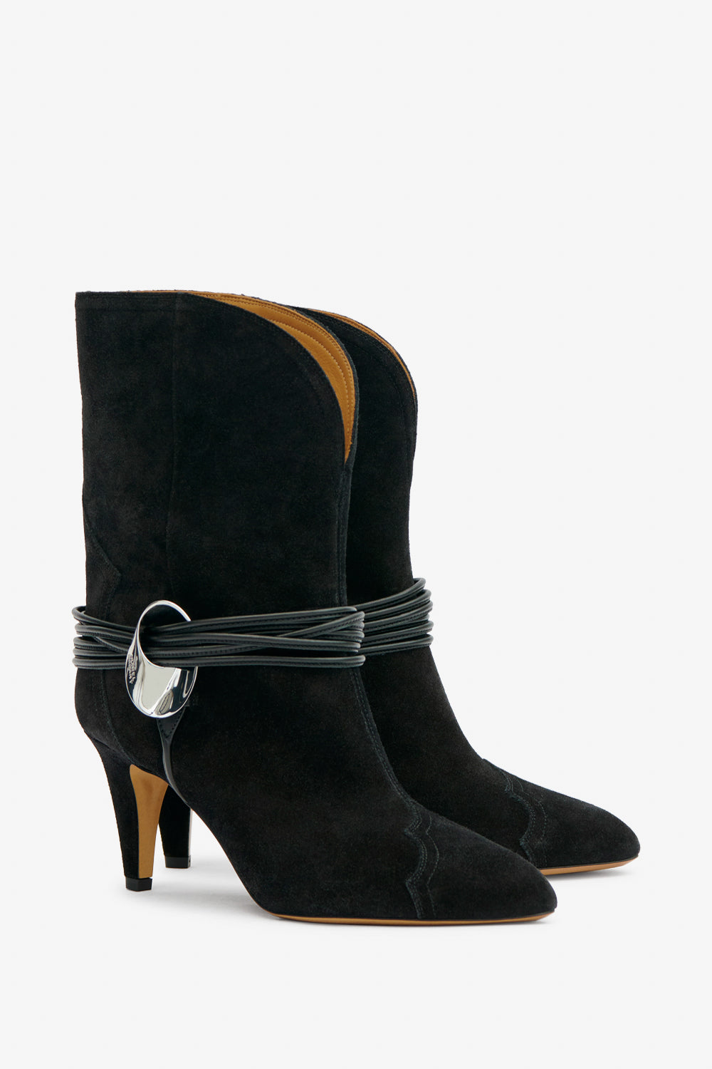 Dytho high-heeled leather boots - Black - Woman - 3