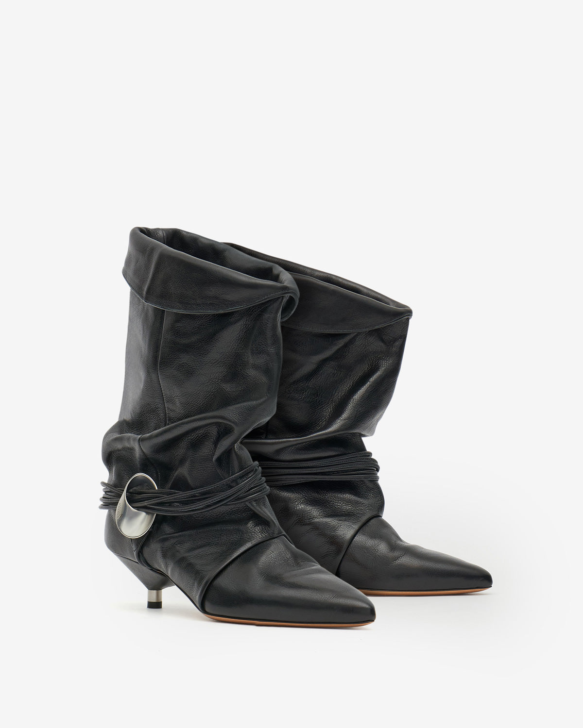 Boots edrika drapées à bijoux - Noir - Woman - 3
