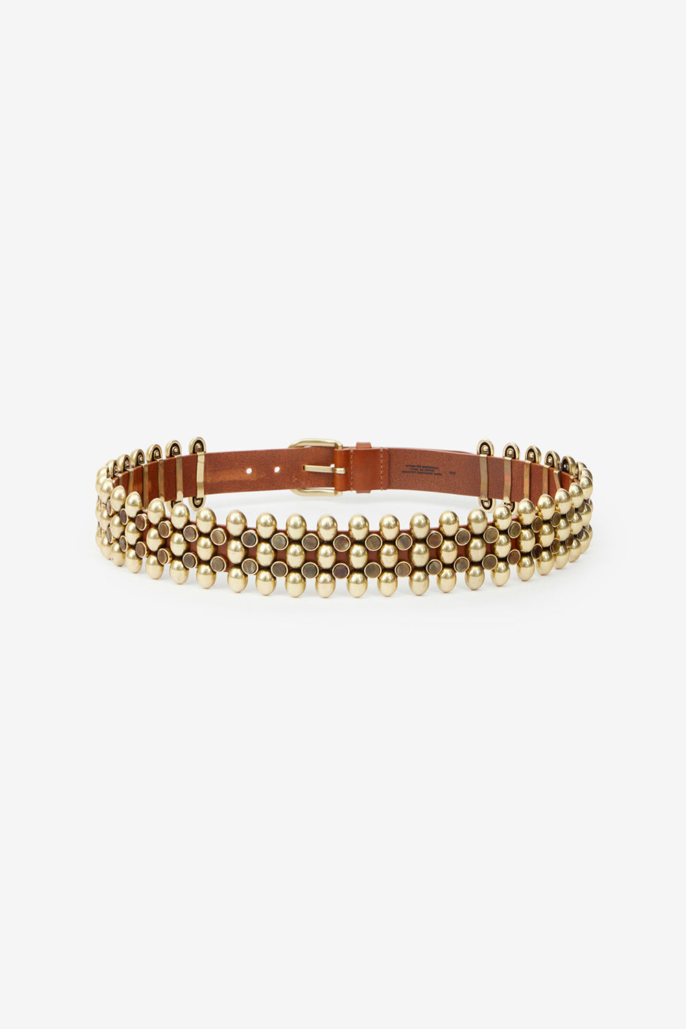 Ceinture varana en cuir et métal  - Kaki - Woman - 2