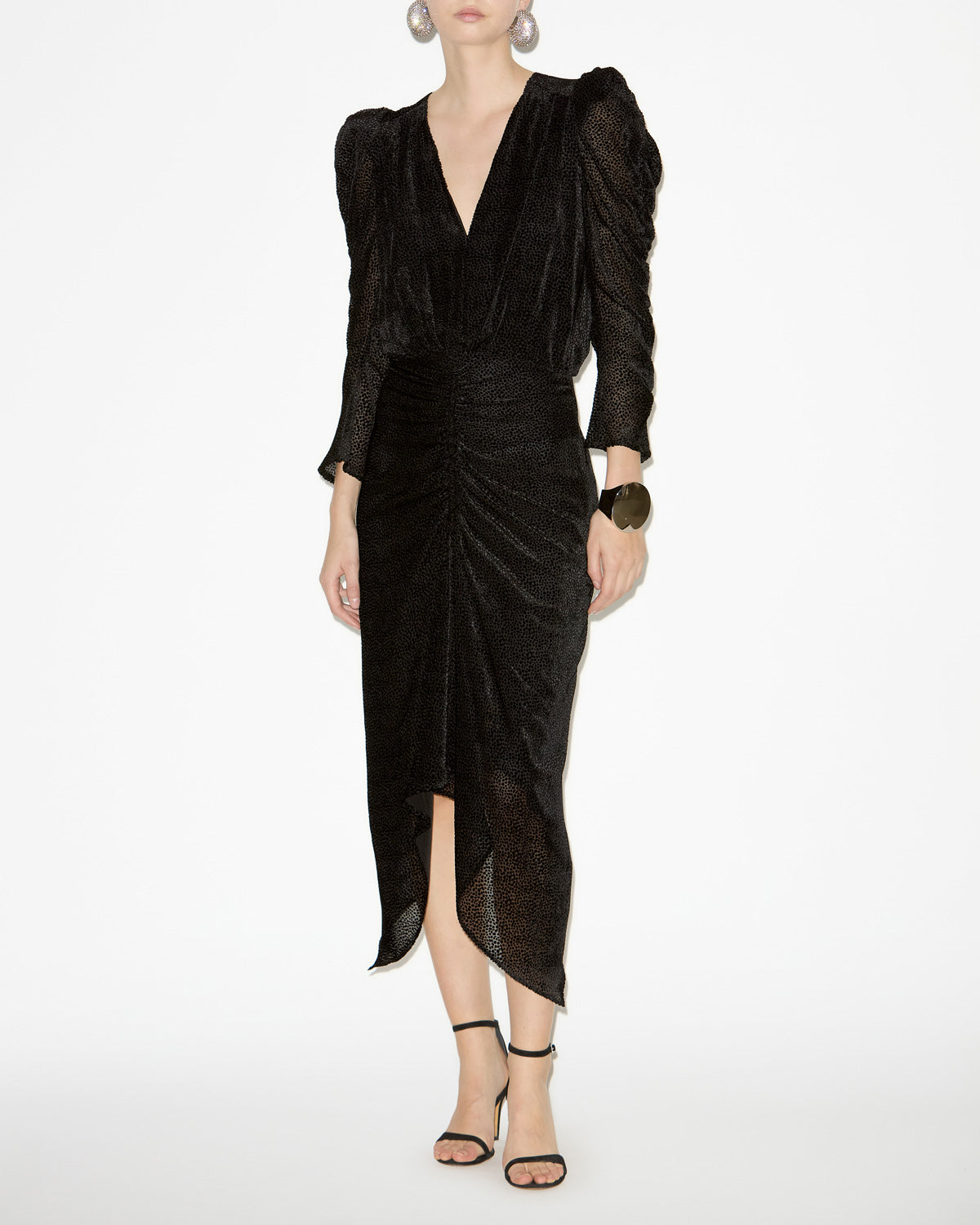 Blusa marlin in velluto devoré - Nero - Woman - 1