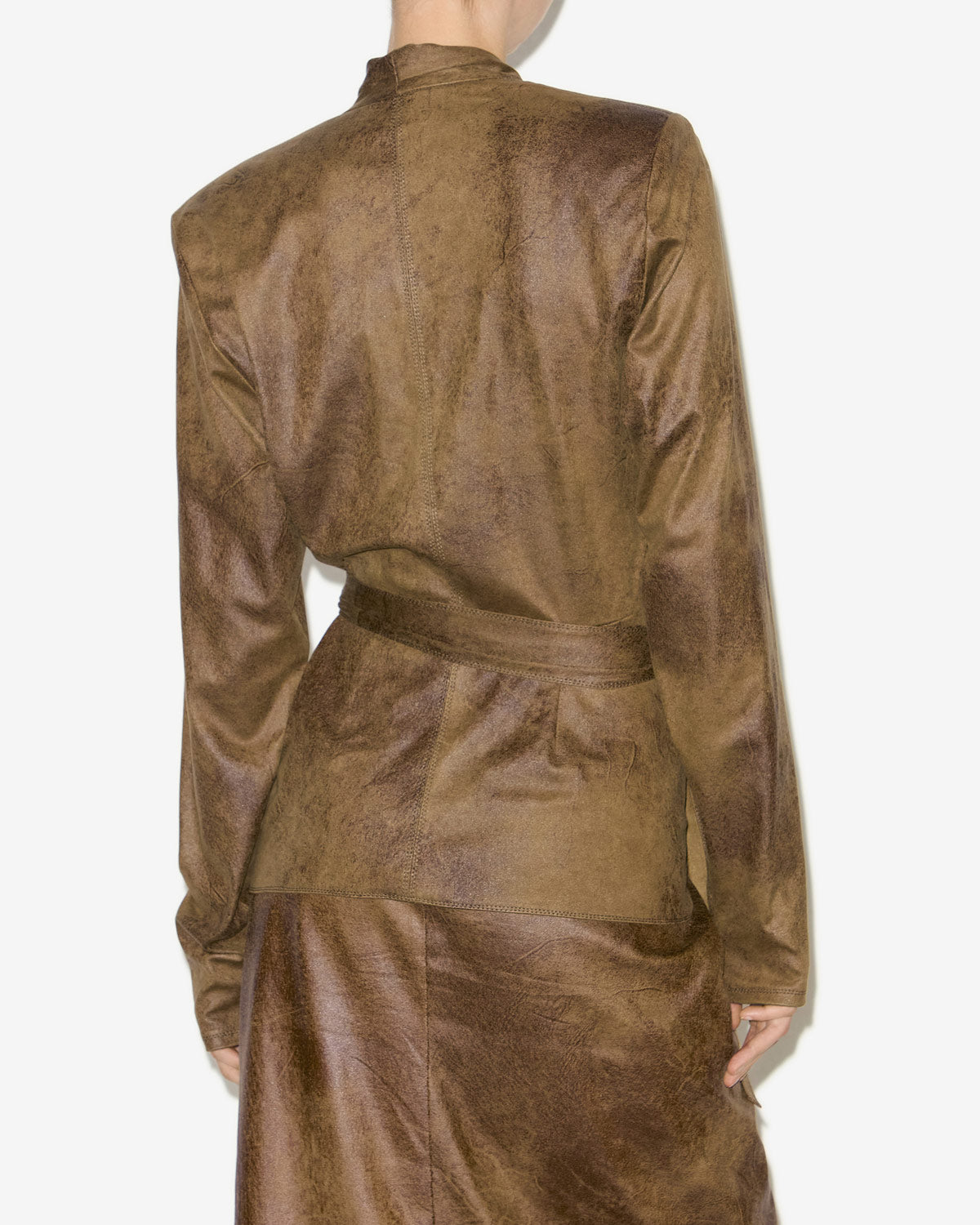 Cinaye wrap-over top Woman Bronze 3