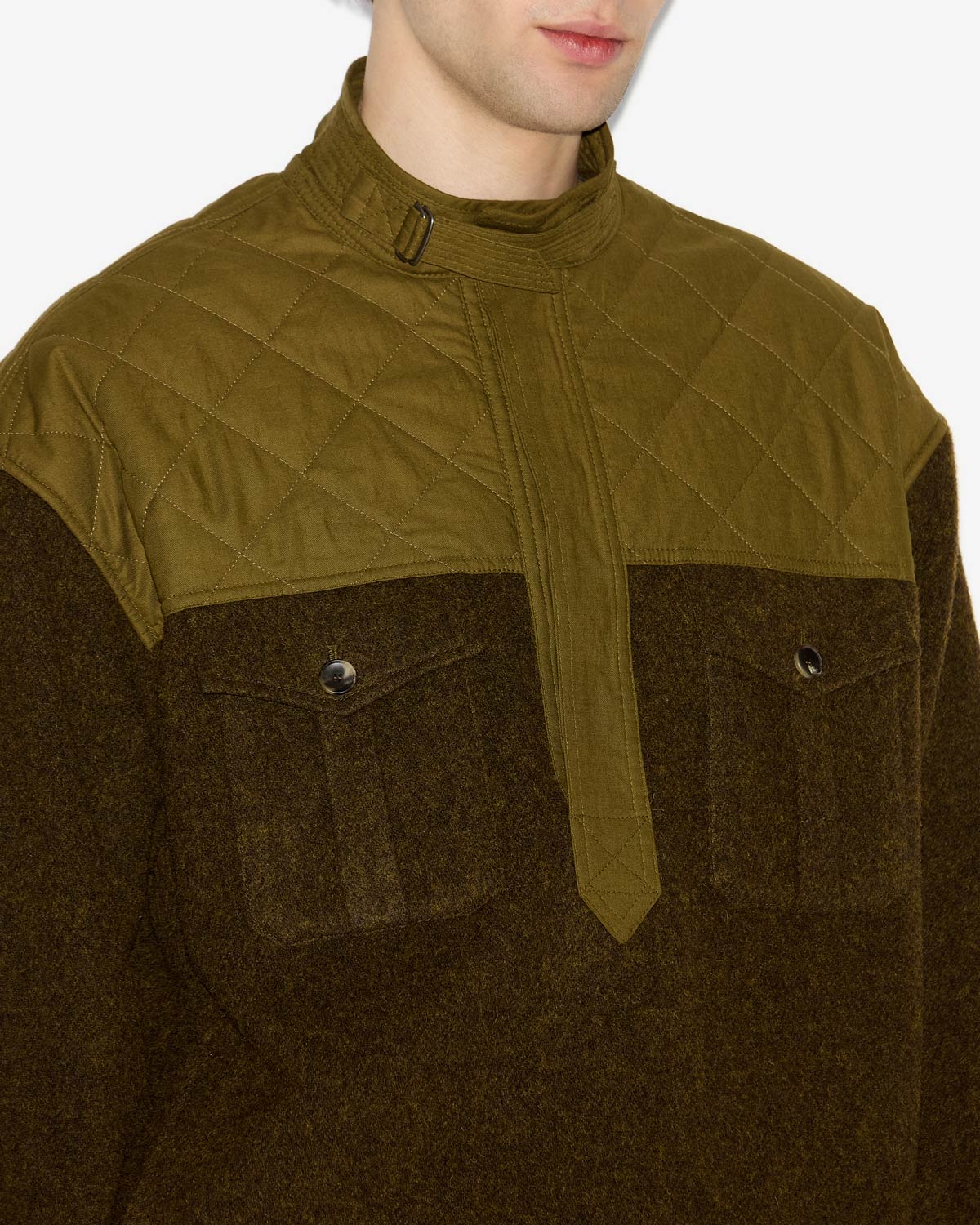 Maglione stiven Man Dark khaki 2