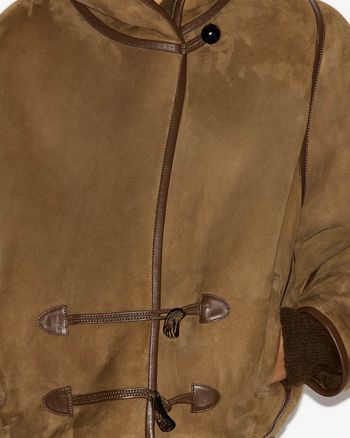 Cappotto amiel corto in shearling - Bronzo - Woman - 2