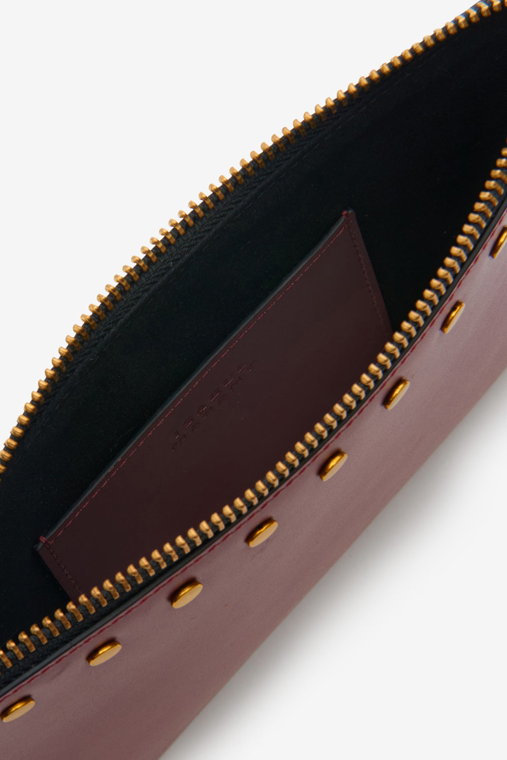 Flat pouch レザー製 クラッチバッグ - ボルドー - Woman - 4