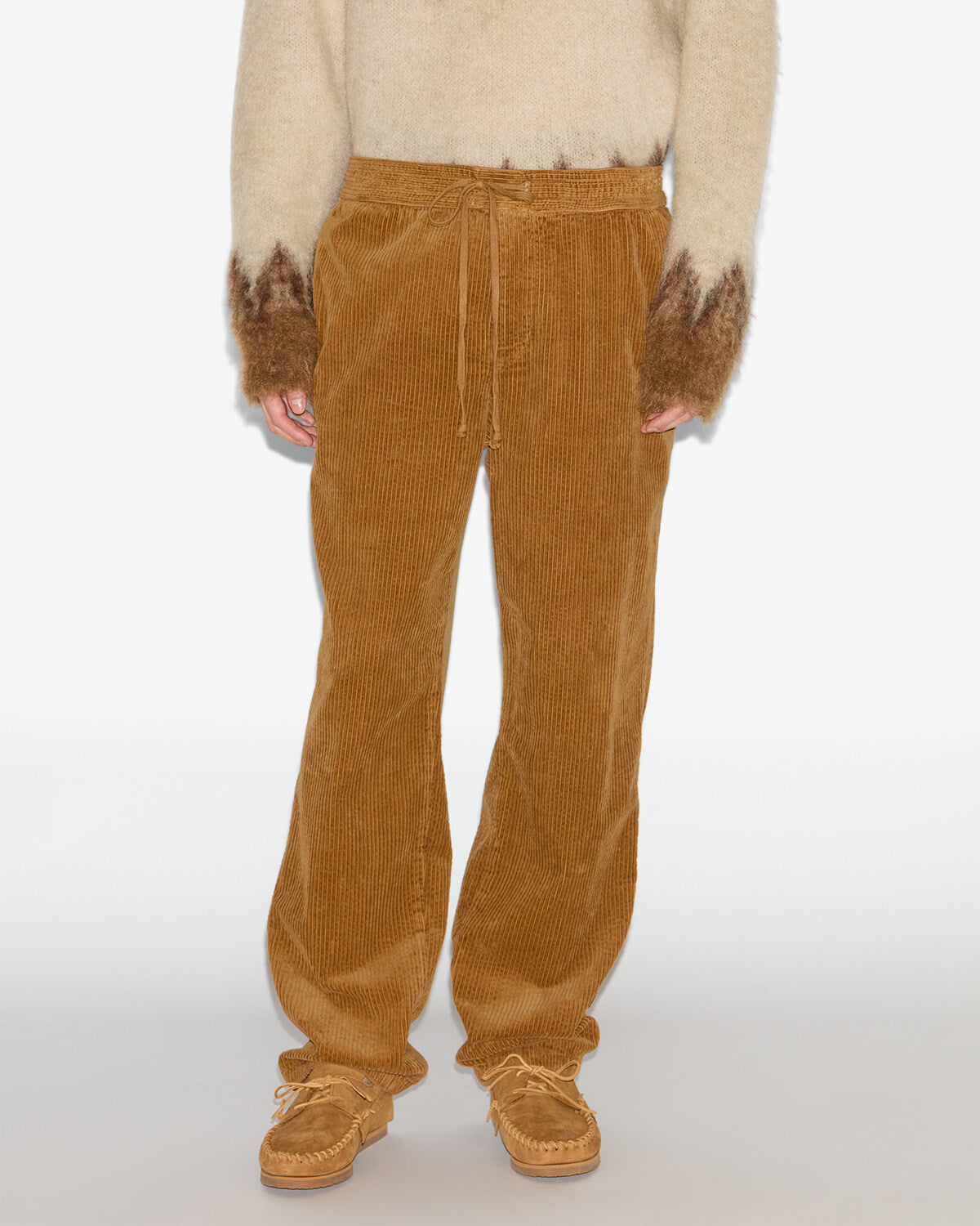 Pantaloni nirlen in velluto a coste - Camel - Man - 3