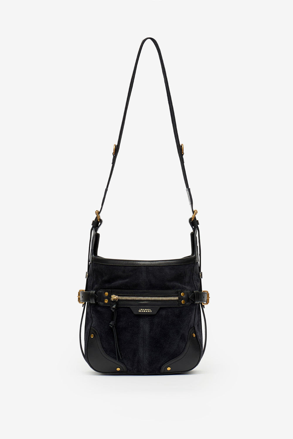Sac sierra hobo s en cuir velours à bandoulière - Noir délavé - Woman - 6
