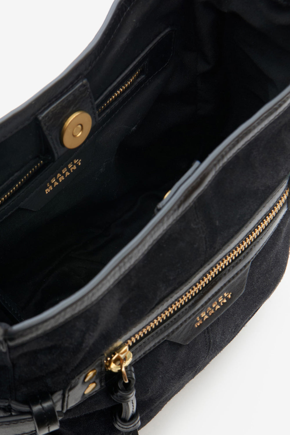 Sac sierra hobo s en cuir velours à bandoulière - Noir délavé - Woman - 4