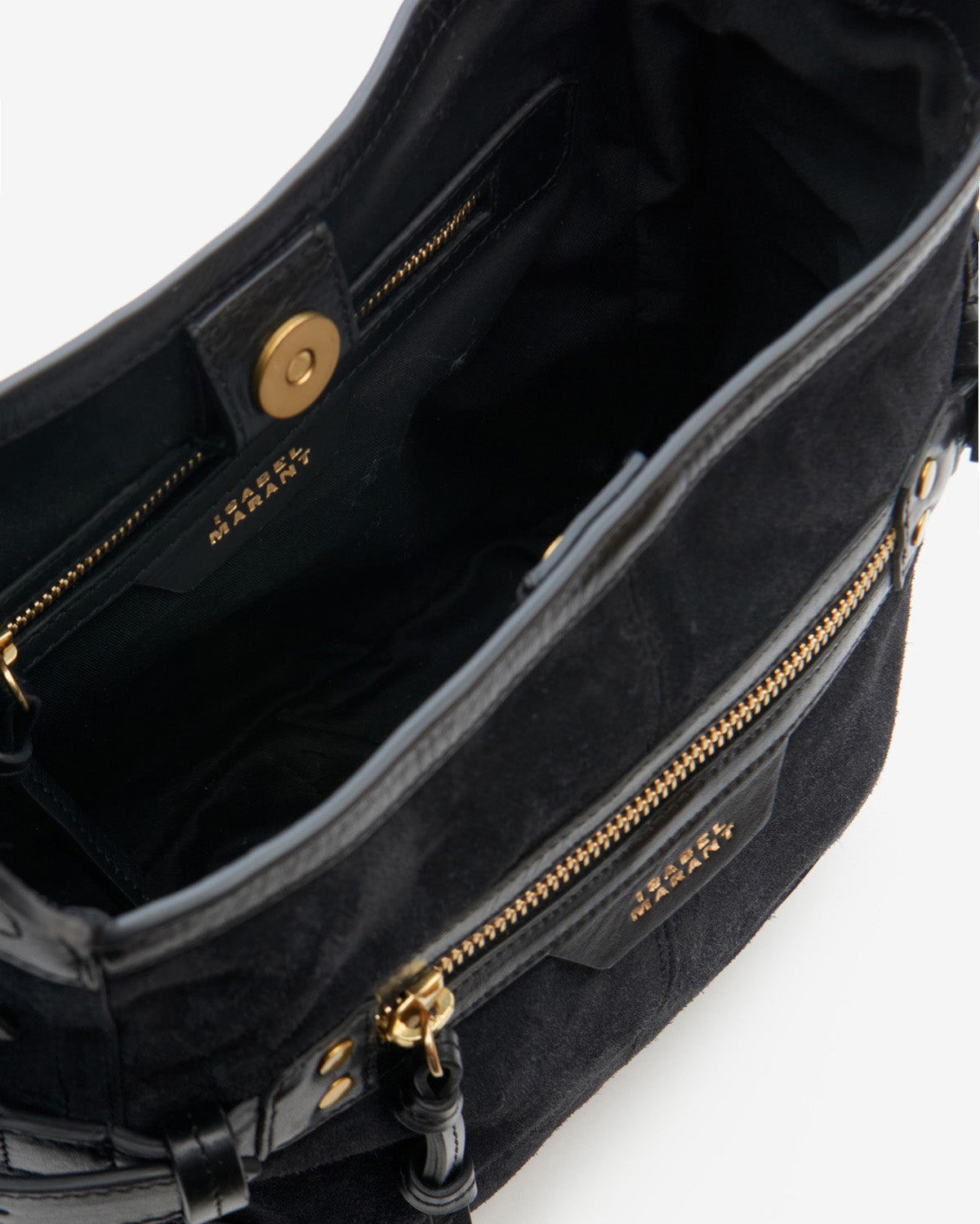 Borsa sierra hobo in pelle scamosciata con tracolla - Nero lavato - Woman - 3