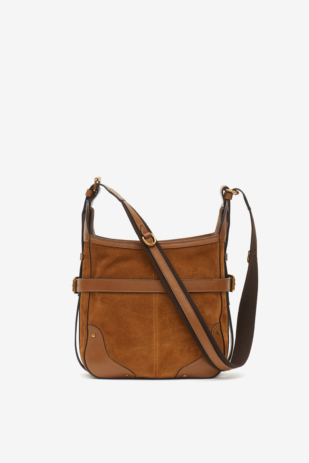 Sac sierra hobo s en cuir velours à bandoulière - Cognac - Woman - 3