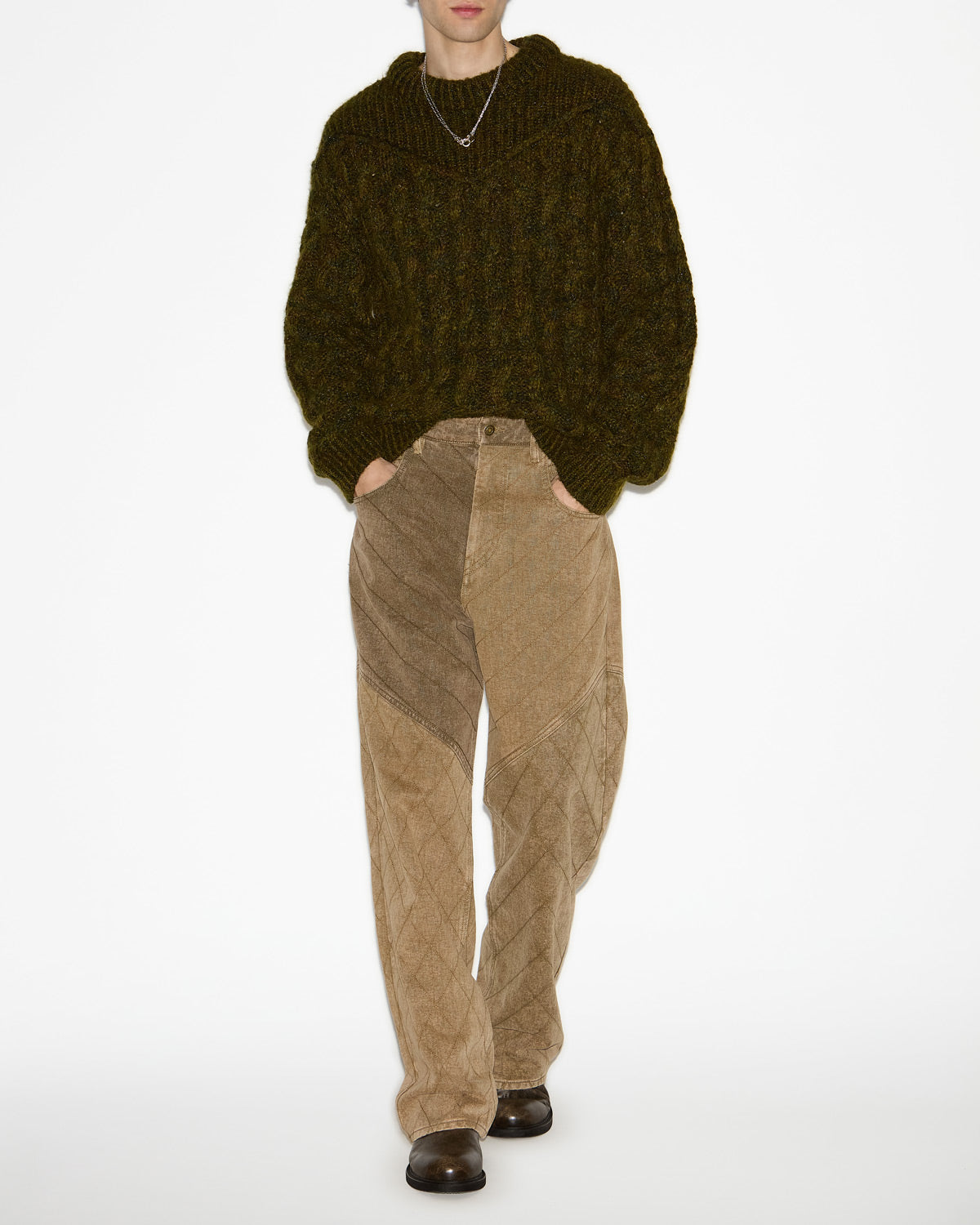 Helios sweater Man Dark khaki 4