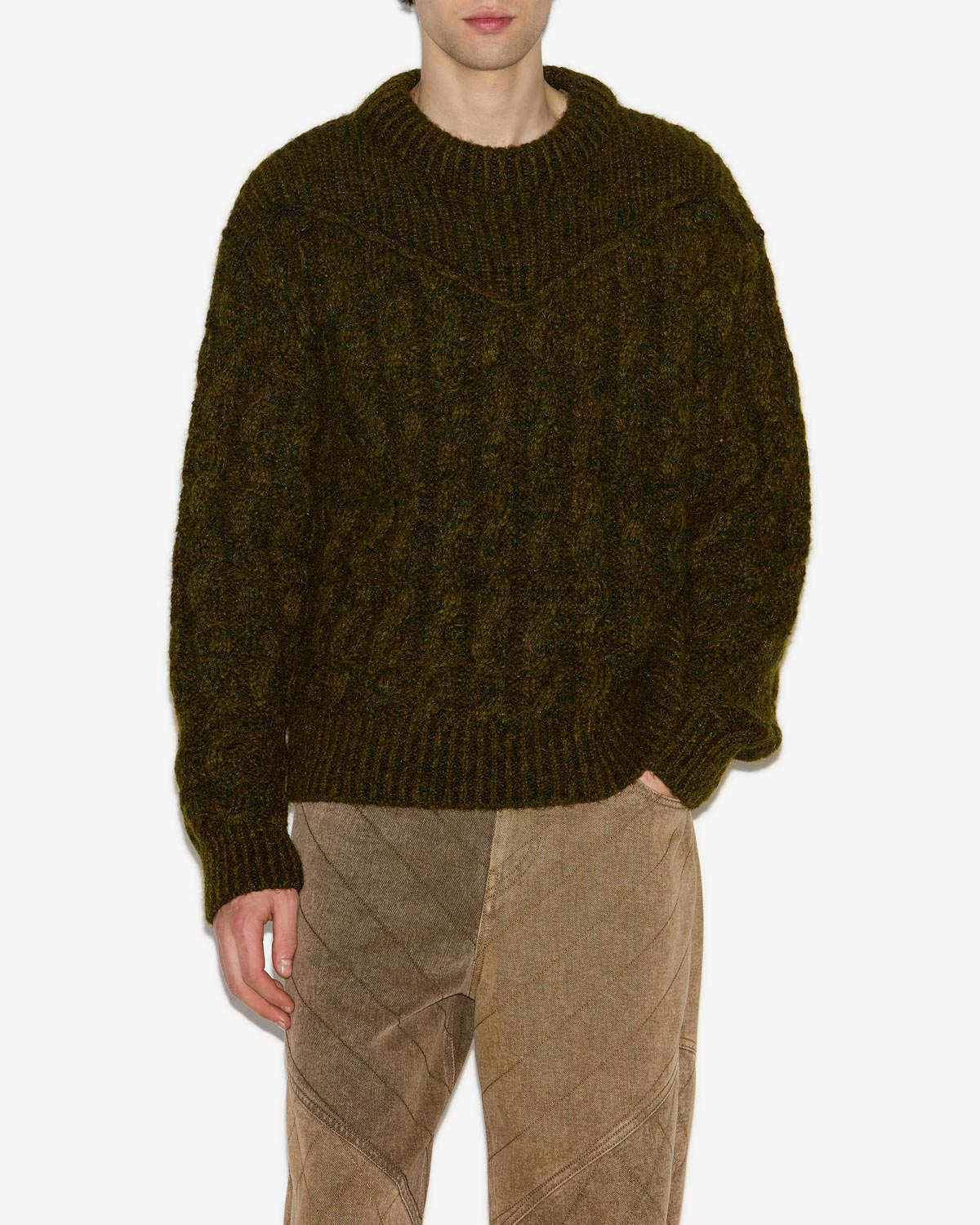 Helios sweater Man Dark khaki 5