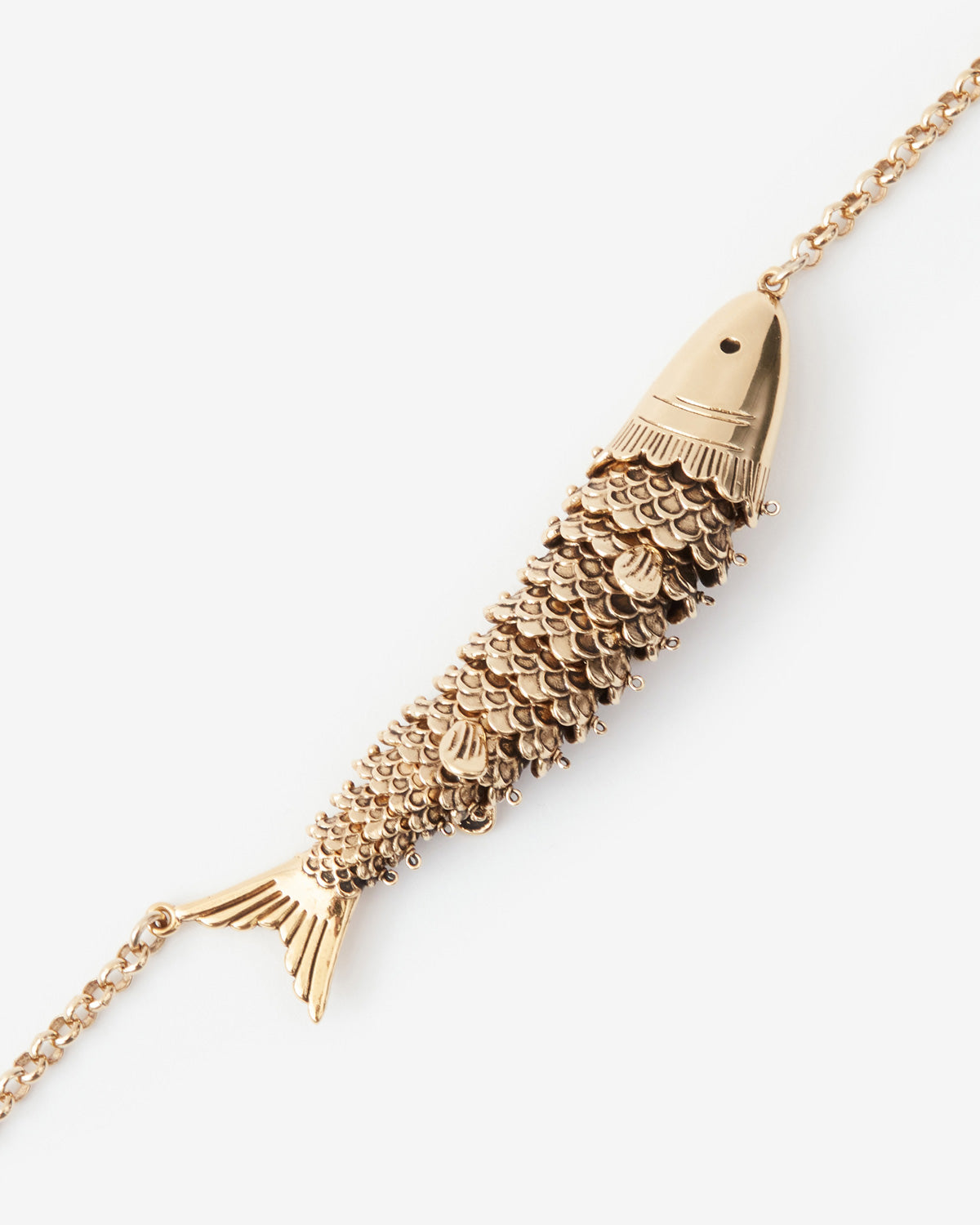 River fish-shaped choker necklace - Gold - Woman - 3