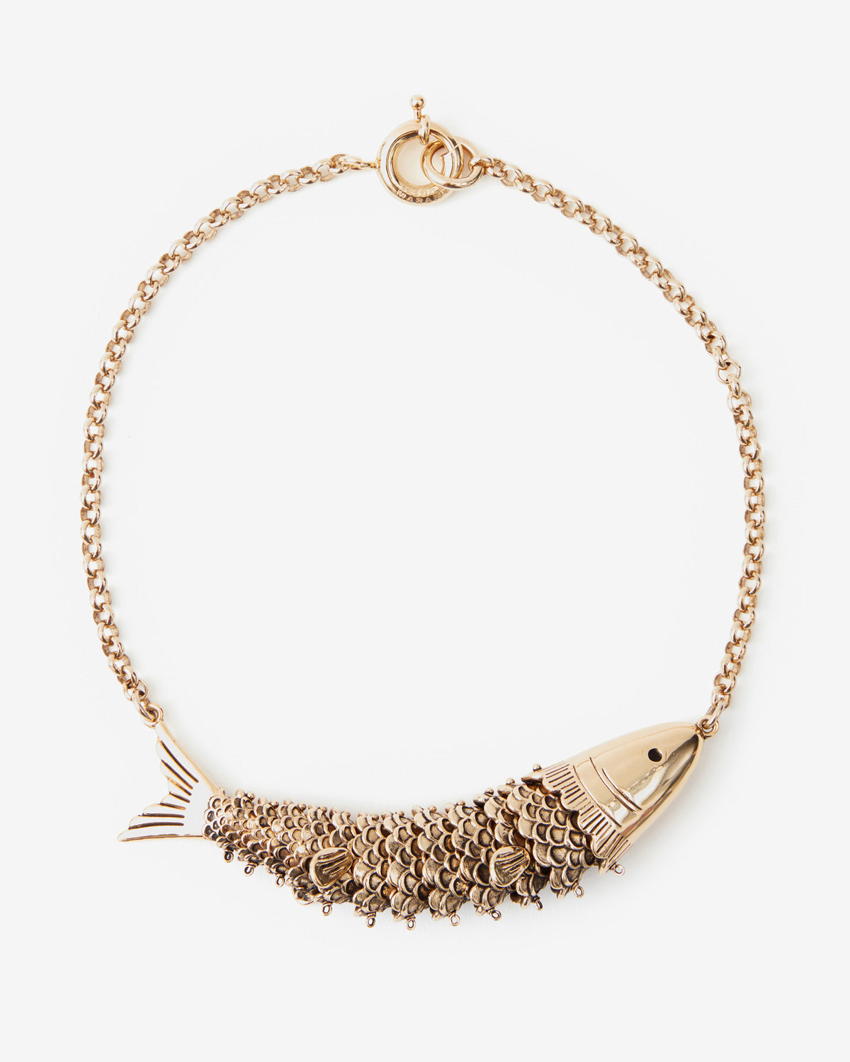 River fish-shaped choker necklace - Gold - Woman - 1