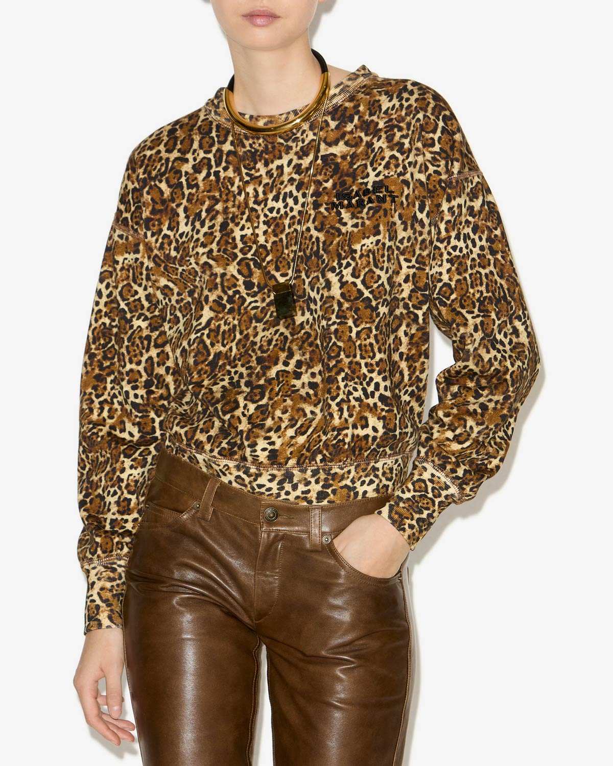 Sweatshirt shad Woman Leopard 4