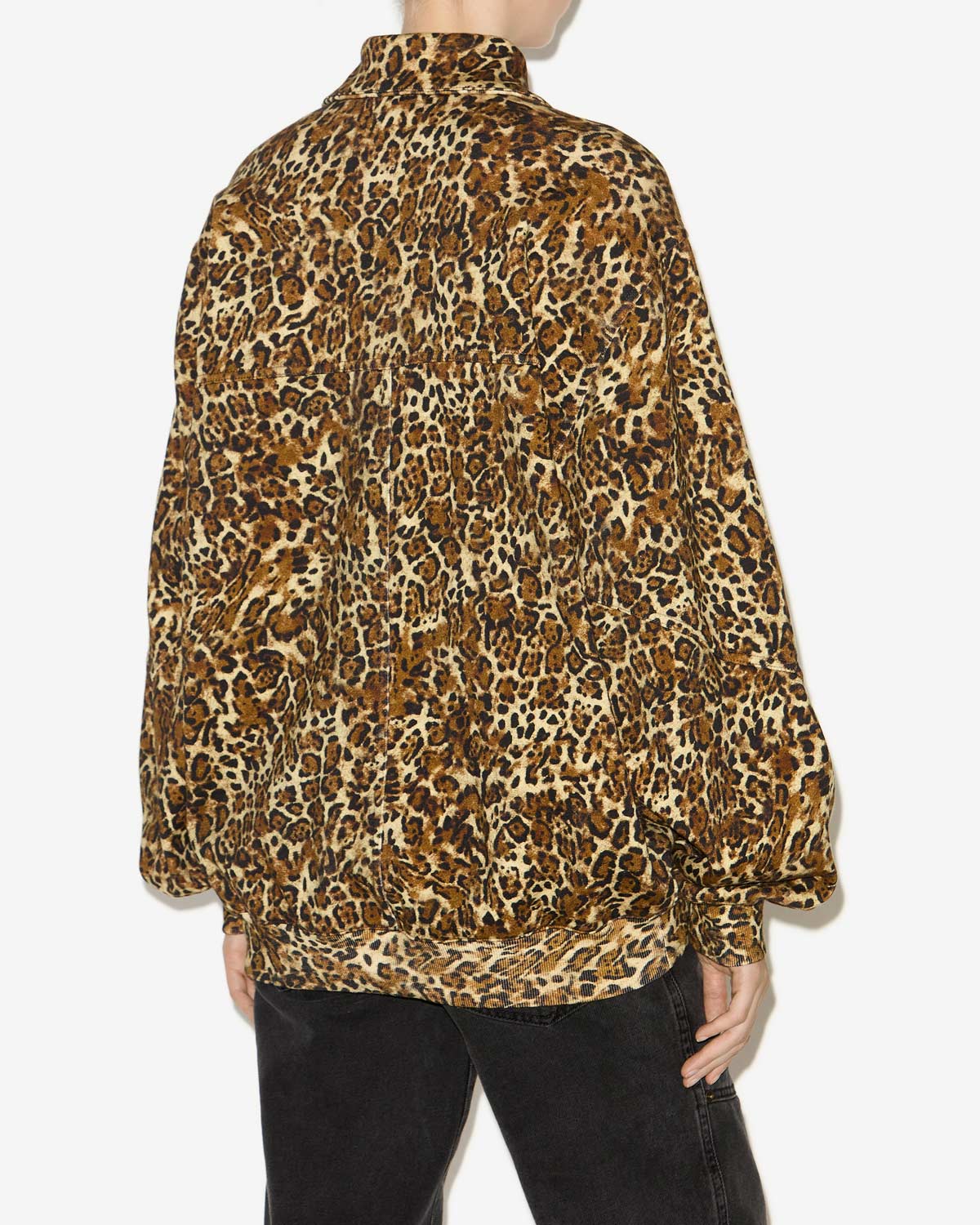 Wilda printed stand-up collar sweatshirt - Leopard - Woman - 4