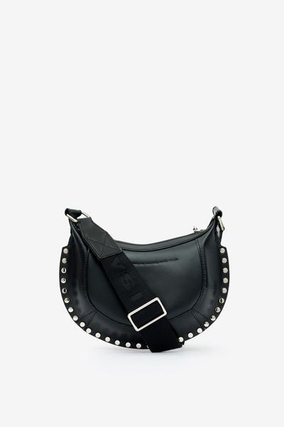 Mini moon soft leather baguette shoulder bag - Black - Woman - 6