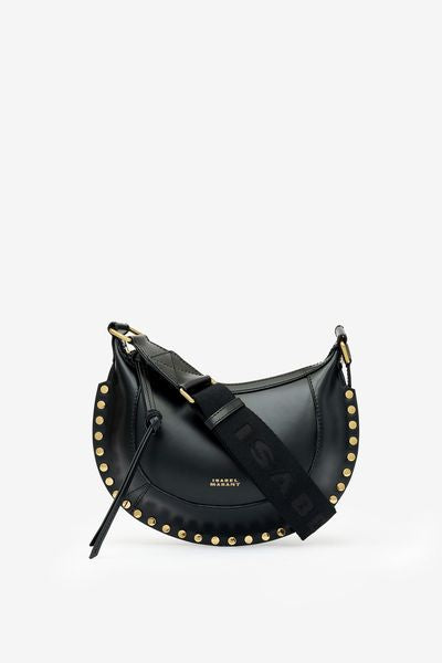 Mini moon soft leather baguette shoulder bag - Black - Woman - 2