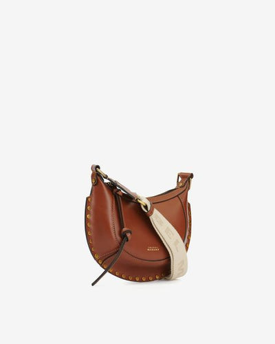 Sac baguette à bandoulière en cuir mini moon - Cognac - Woman - 6