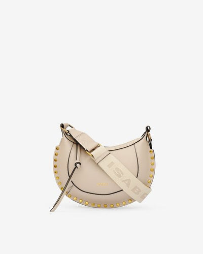Mini moon leather shoulder baguette bag - Light beige - Woman - 2
