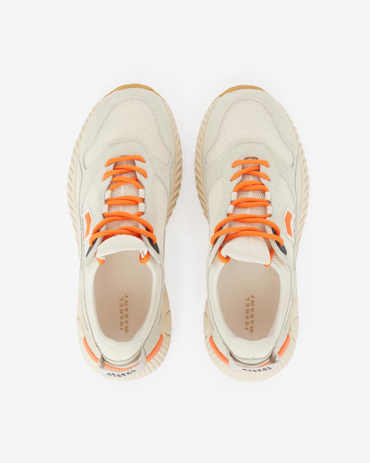 Zapatillas ewie Man Ecru-orange 1