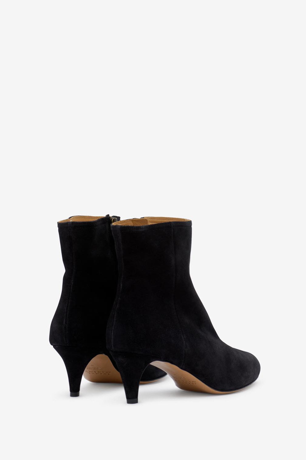 Botines de tacón de piel de ante deone - Negro - Woman - 2