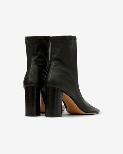 Soft leather ankle boots with high heels - 黒 - Woman - 4