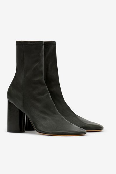 Stivaletti in morbida pelle con tacco alto - Nero - Woman - 9