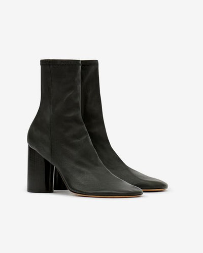 Soft leather ankle boots with high heels - 黒 - Woman - 5