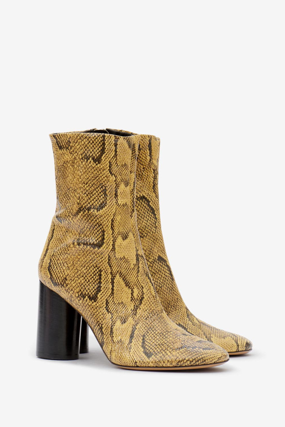 Bottines en cuir souple à talons hauts labee - Naturel - Woman - 5