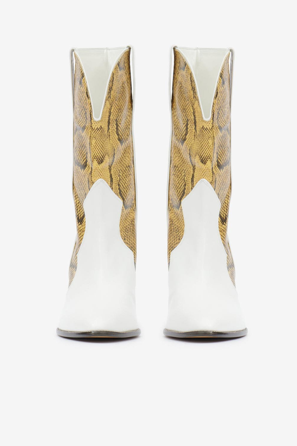 Botines de piel estampada witney - Natural-white - Woman - 3