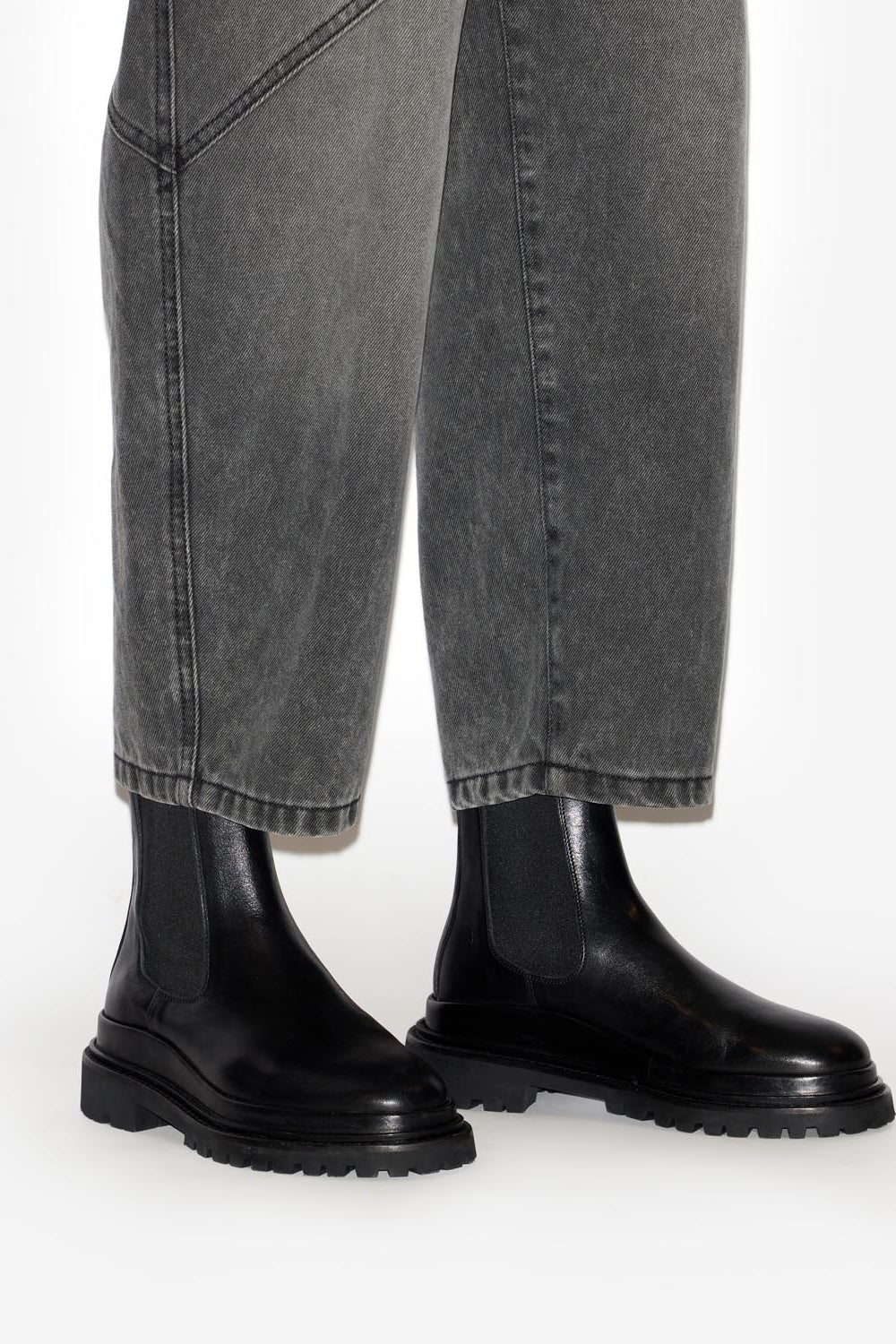 Botas rangers de piel ceilee - Negro - Woman - 5