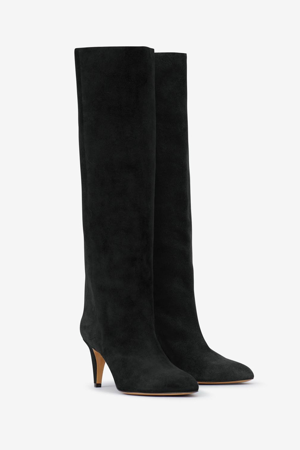 Bottes en cuir de veau velours laspi - Noir - Woman - 5