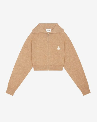 Cardigan oxane court en maille - Camel - Woman - 10