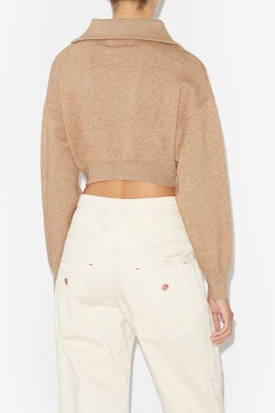 Cardigan oxane court en maille - Camel - Woman - 10