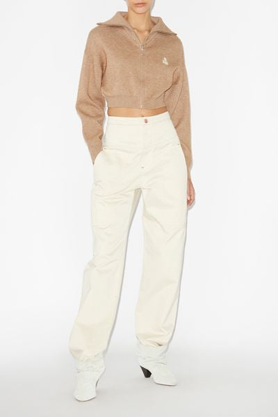 Cardigan oxane court en maille - Camel - Woman - 4