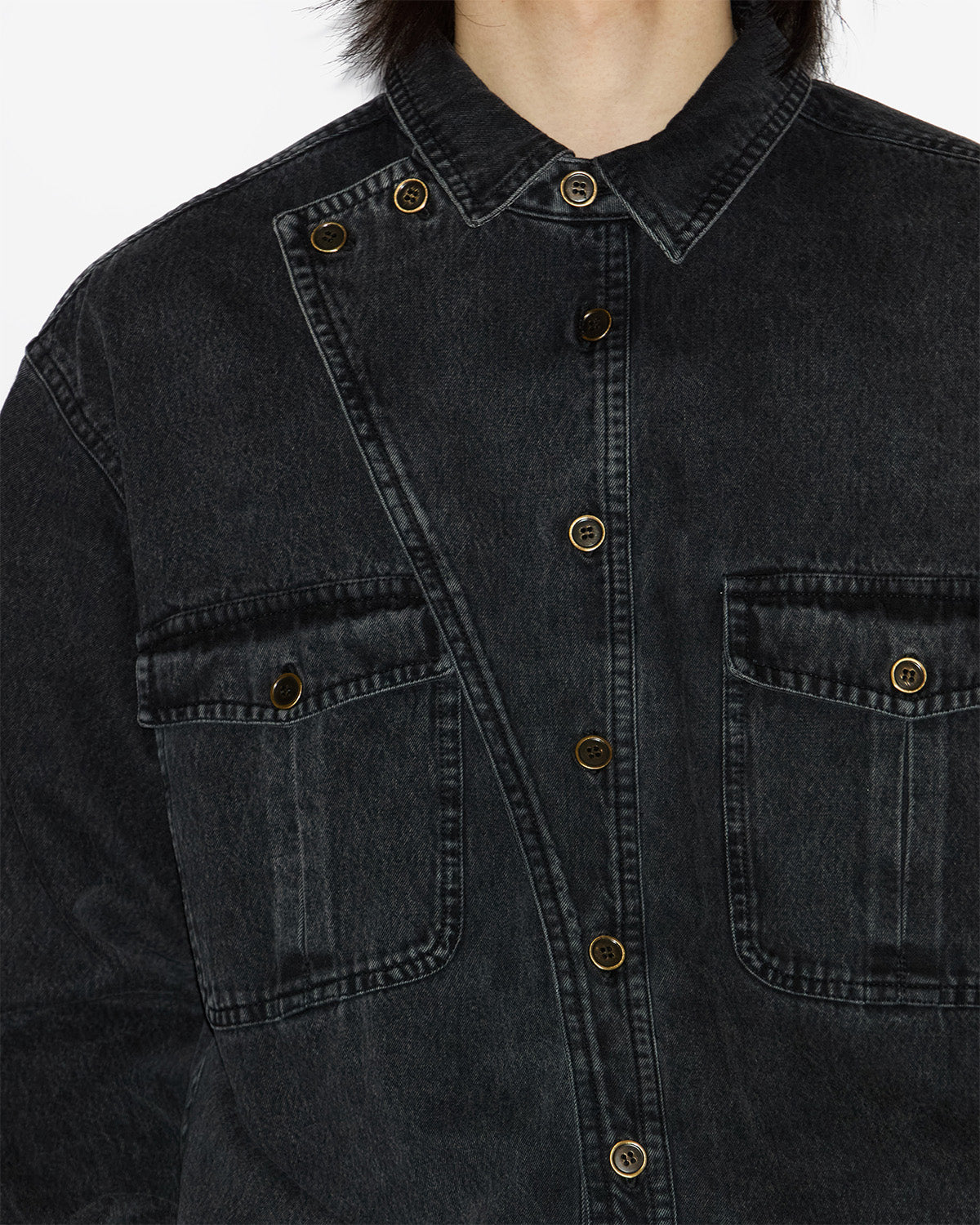 Tuta jumpsuit chelby in chambray - Vintage black - Man - 2