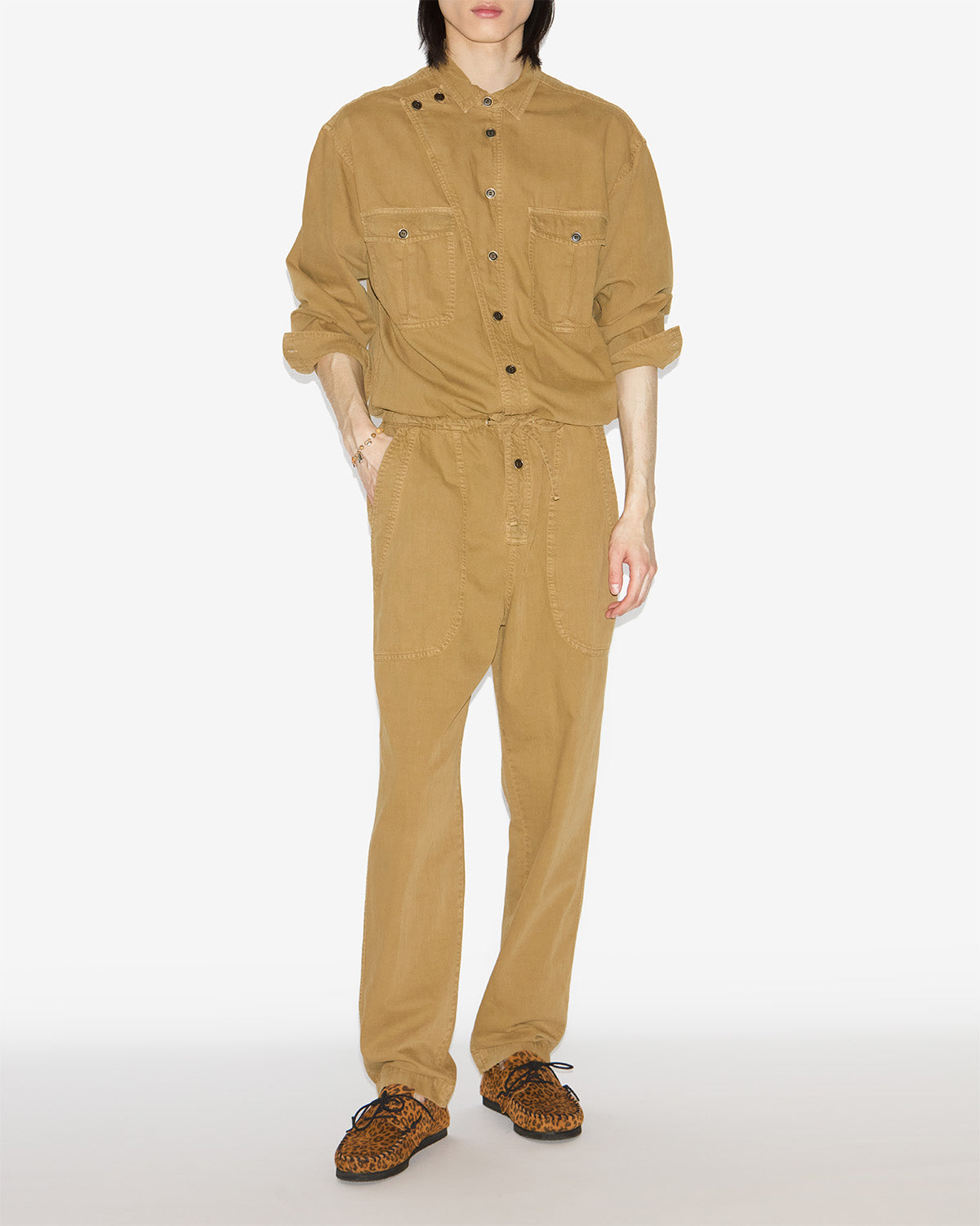 Chelby chambray jumpsuit - Bronze - Man - 1