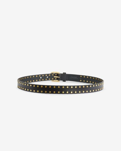 Ceinture à boucle en cuir zap - Noir - Woman - 2
