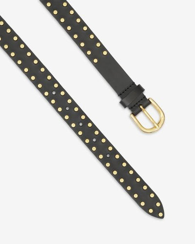 Ceinture à boucle en cuir zap - Noir - Woman - 4