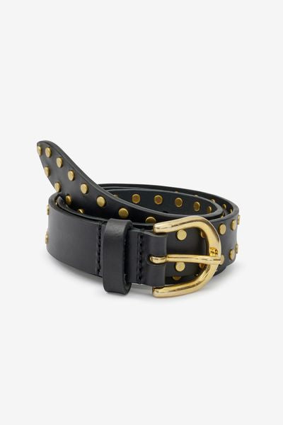 Ceinture à boucle en cuir zap - Noir - Woman - 2