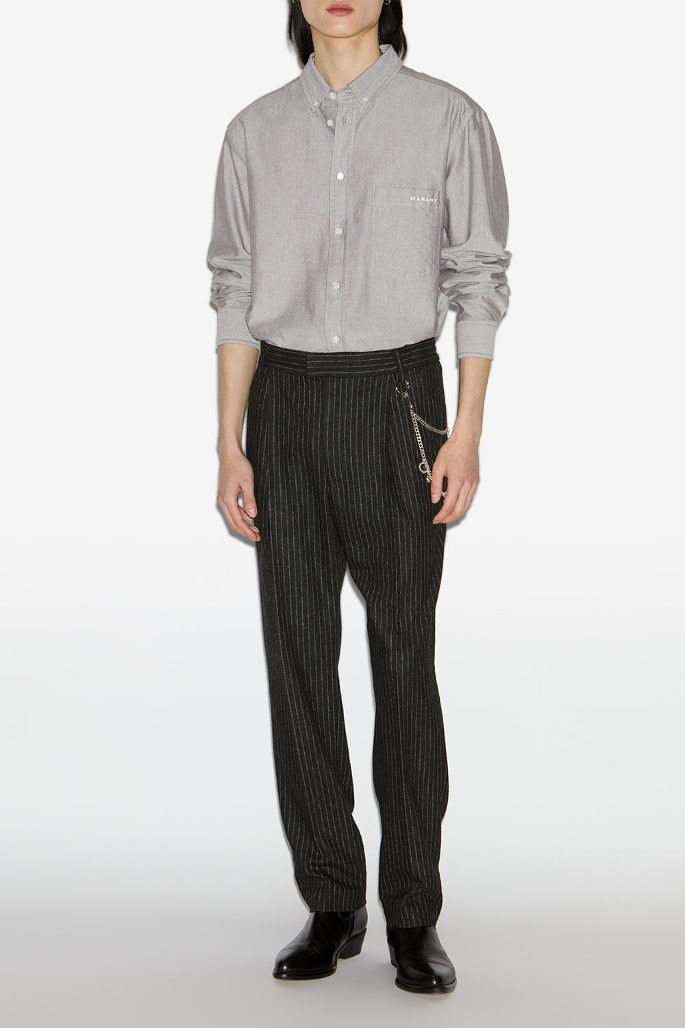 Chemise jasolo en coton  - Gris - Man - 2