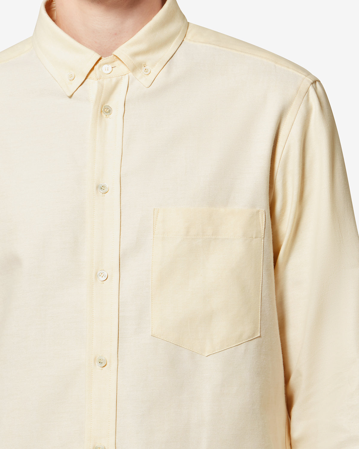 Oxford-hemd jasolo aus baumwolle - Hellgelb - Man - 2