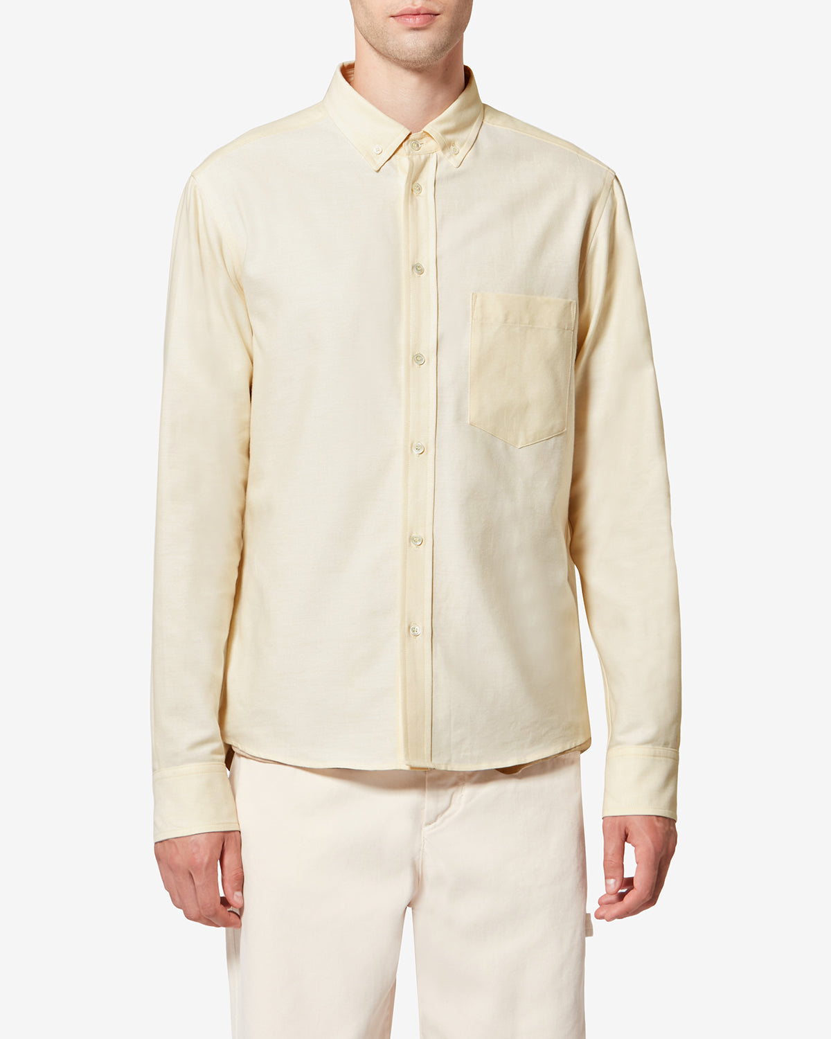 Oxford-hemd jasolo aus baumwolle - Hellgelb - Man - 3