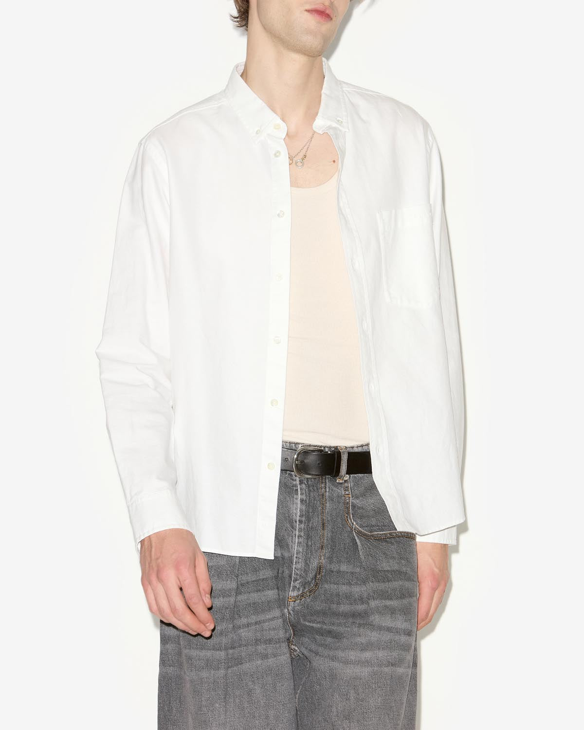 Camicia jasolo in cotone - Bianco - Man - 3