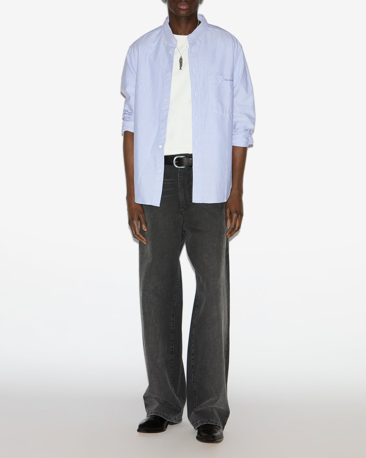 Jasolo cotton shirt - Blue - Man - 1
