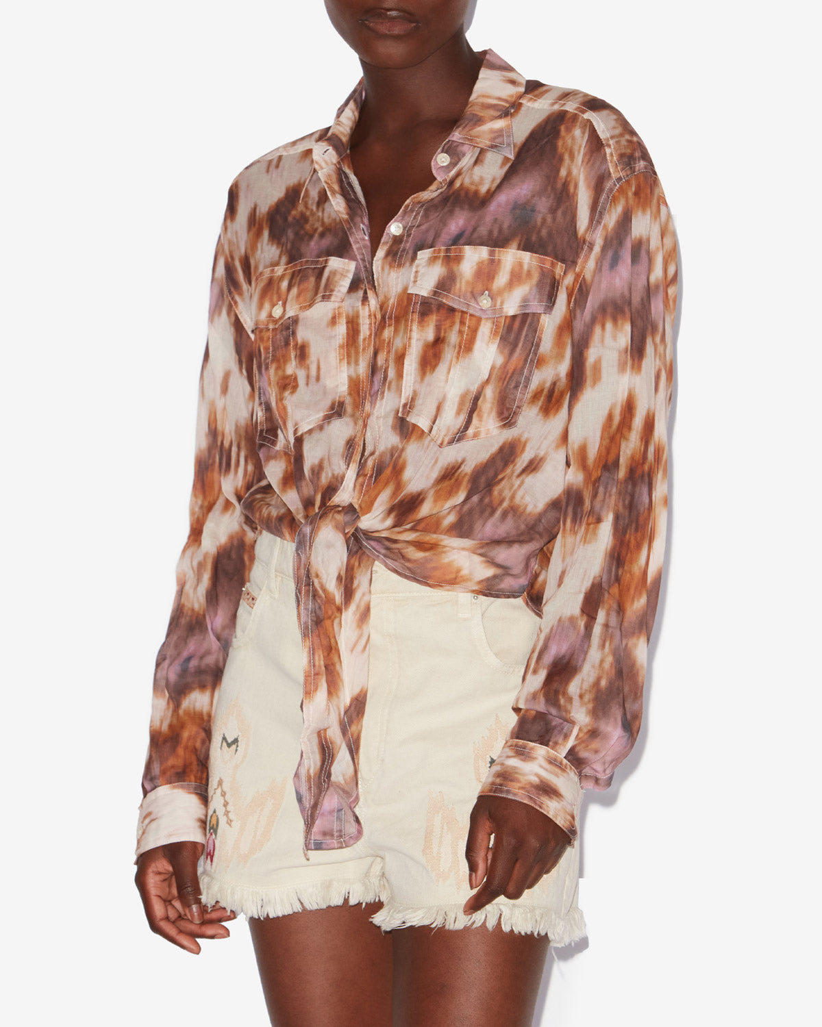 Nath shirt Woman Ecru-ochre 4