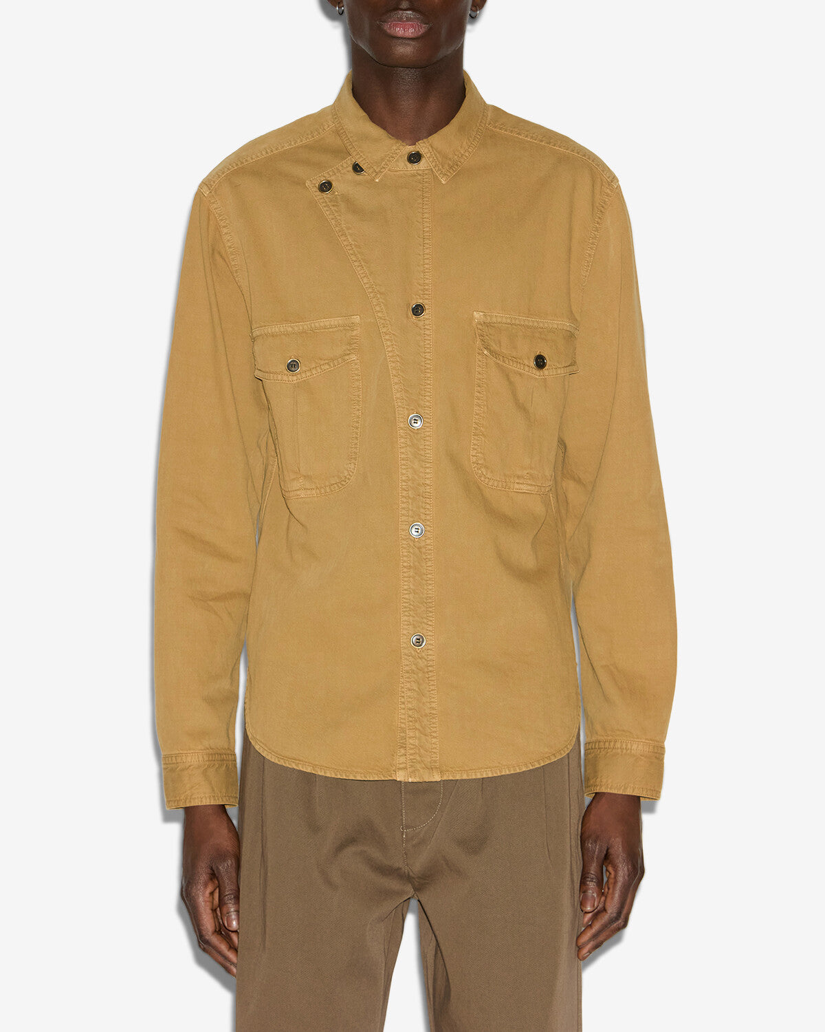 Camicia calix in chambray - Bronzo - Man - 3