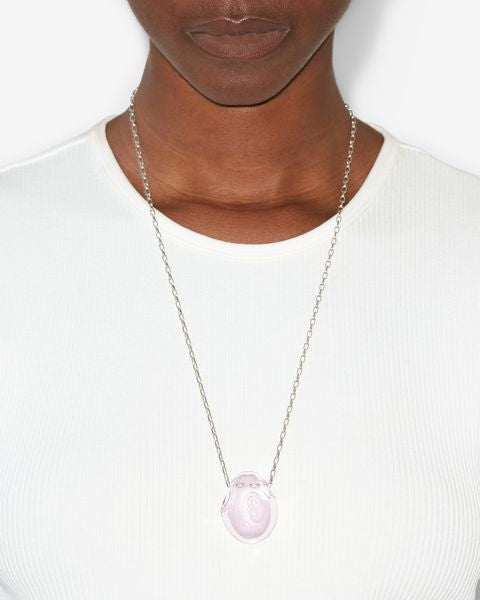 Bubble necklace Woman Light pink-silver 1