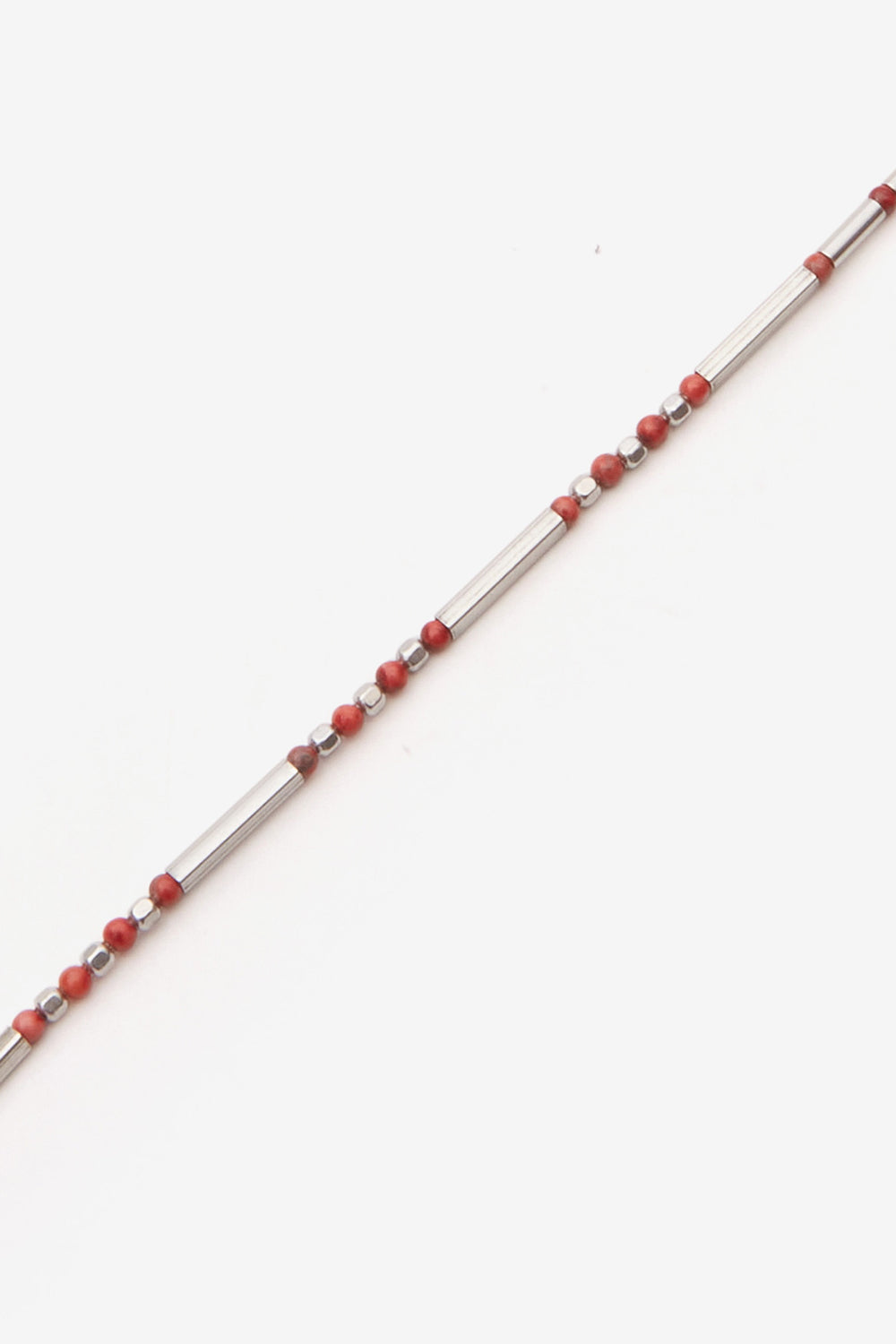 Collana sergio in ottone e pietre - Red-silver - Man - 3