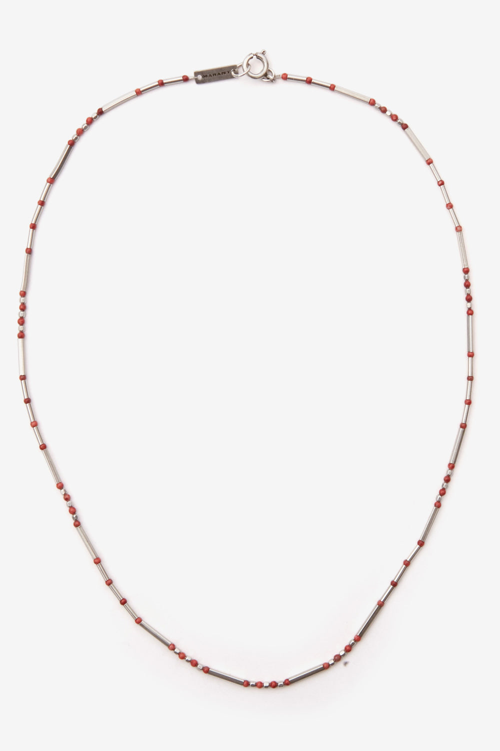Collana sergio in ottone e pietre - Red-silver - Man - 1